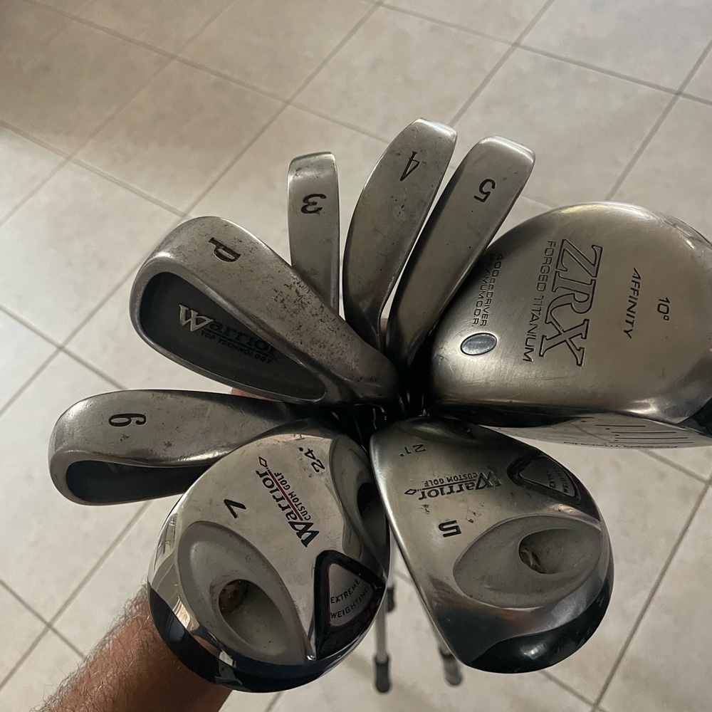 Mens Golf Set 8 Pc In Right Handed Warrior custom golf / driver Affinity /
